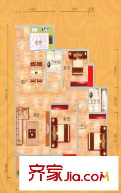 健樂(lè)瑞城E2 3室2廳2衛(wèi)1廚