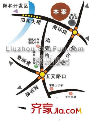 爾海南山御景交通示意圖