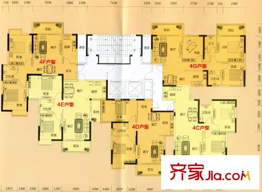 金鵝福地4#3單元 2室2廳1衛(wèi)1廚
