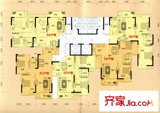 金鵝福地3#1單元 3室2廳2衛(wèi)1廚