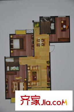 領將?帥府花園戶型圖 3室2廳1衛(wèi)1廚