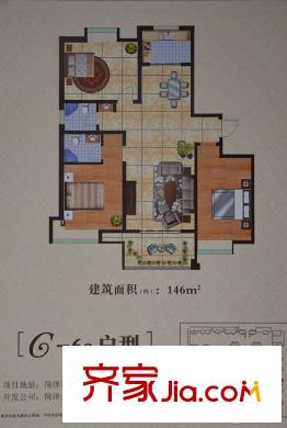 帝都?東城國際戶型圖3 3室2廳2衛(wèi)1廚