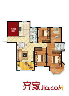 中南世紀錦城143平米 4室2廳2衛(wèi)1廚