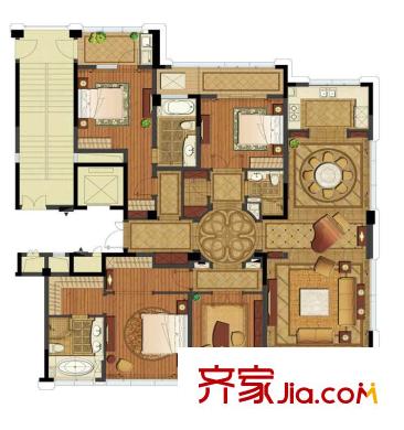 僑都一品10號樓11號樓戶型圖 4室3廳3衛(wèi)1廚