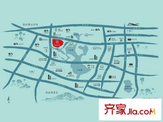 中嘉銀都水岸交通圖