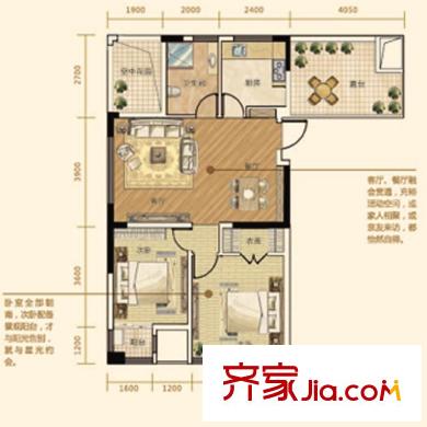 萬(wàn)和麗都A2戶型-[轉(zhuǎn)換] 2室2廳1衛(wèi)1廚