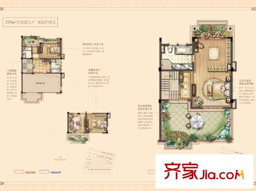 景瑞上府小聯(lián)排225m2 6室2廳4衛(wèi)