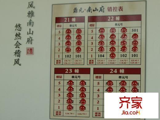 鼎元南山府售樓情況表