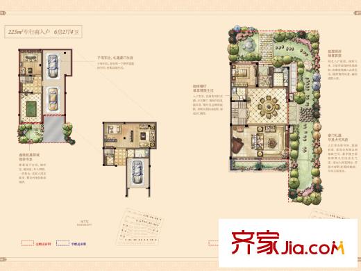 景瑞上府小聯(lián)排225m2 6室2廳4衛(wèi)