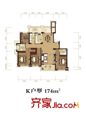 濱江城市之星k戶型 4室2廳3衛(wèi)1廚