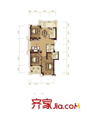 濱江城市之星e戶型 3室2廳2衛(wèi)1廚