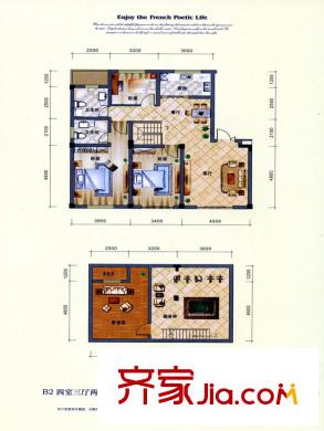 錦麟瓜渚御景園B2四室三廳兩衛(wèi)