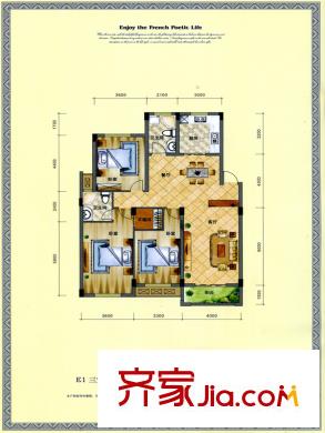 錦麟瓜渚御景園E1三室兩廳兩衛(wèi)