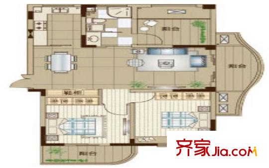 日順匯錦園3C-1 2室2廳1衛(wèi)1廚