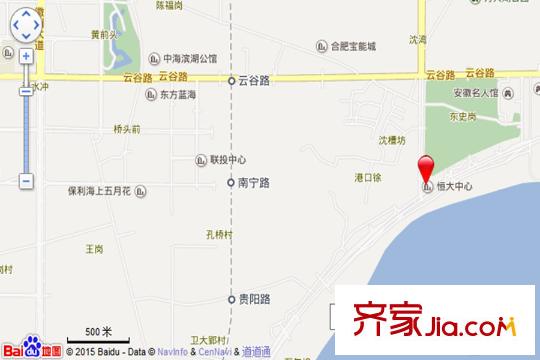 恒大中心交通坐標圖