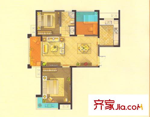 西南歡樂城3室2廳1衛(wèi)89平米 金宇天地城C1 3室2廳1衛(wèi)1廚