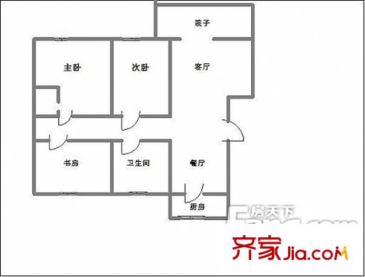 新城花園 3室 戶型圖