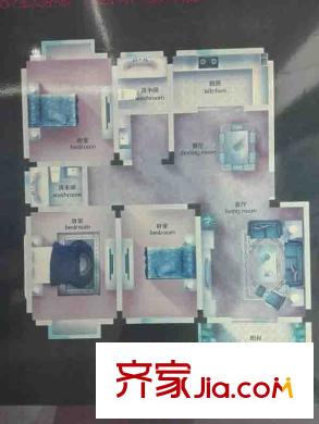 秀水雅居戶(hù)型圖1 3室2廳1衛(wèi)1廚