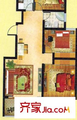 秀水雅居戶型圖4 2室1廳1衛(wèi)1廚