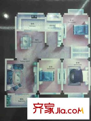 秀水雅居戶型圖水御流年戶型 3室2廳1衛(wèi)1廚