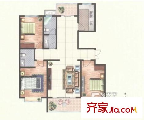 秀水雅居戶(hù)型圖8 2室1廳1衛(wèi)1廚