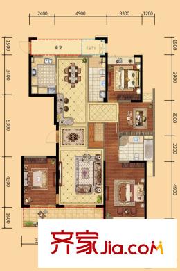 信地城市廣場(chǎng)E2戶型 4室2廳2衛(wèi)1廚