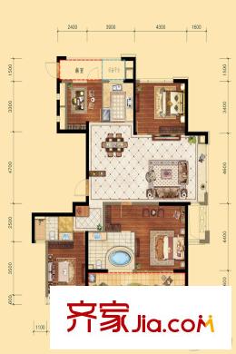 信地城市廣場(chǎng)E1戶型 4室2廳2衛(wèi)1廚