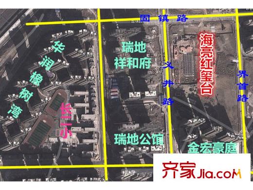 海亮紅璽臺區(qū)位圖