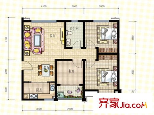 華冶向陽(yáng)里 3室 戶型圖