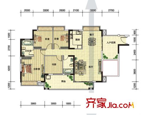 新鴻安公寓 4室 戶型圖