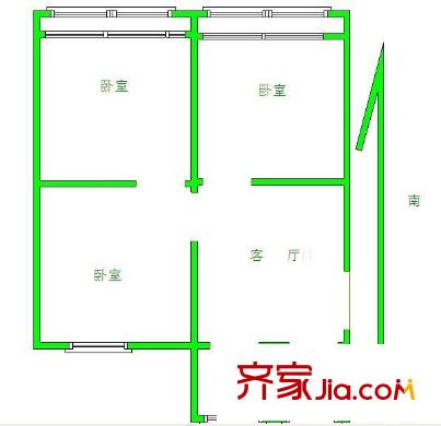 恒豐大廈 3室 戶型圖
