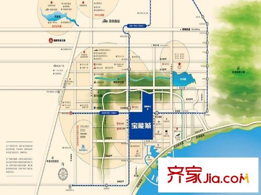合肥寶能城區(qū)位圖