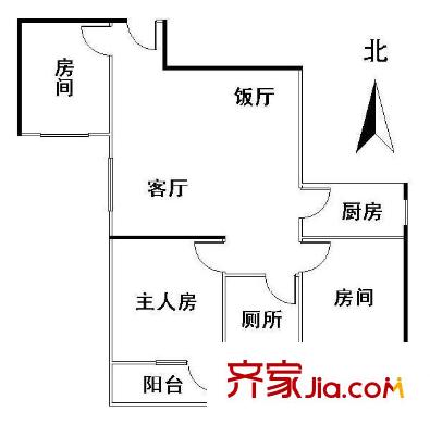 花沖小區(qū) 3室 戶(hù)型圖