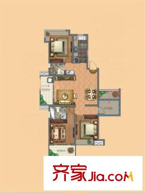 國耀星達城 3室 戶型圖