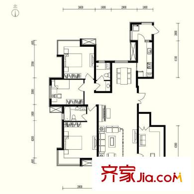 好運(yùn)錦繡年華 4室 戶型圖