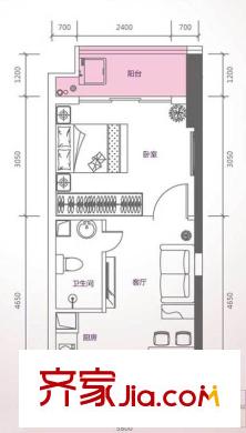 峰尚國際A-a2-01 1室1廳1衛(wèi)