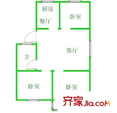 幸福里程 3室 戶型圖