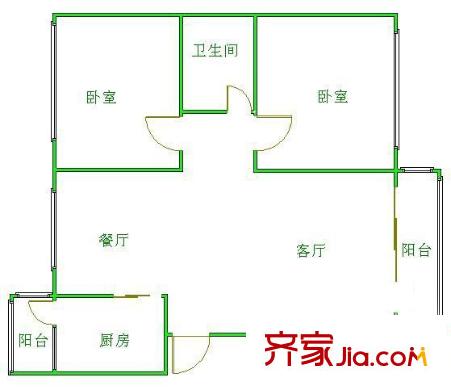 梅桂苑 3室 戶型圖