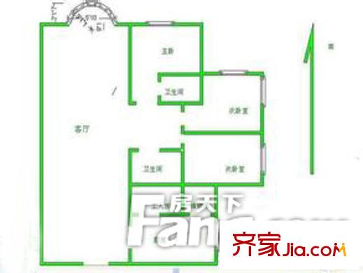 梅桂苑 3室 戶型圖