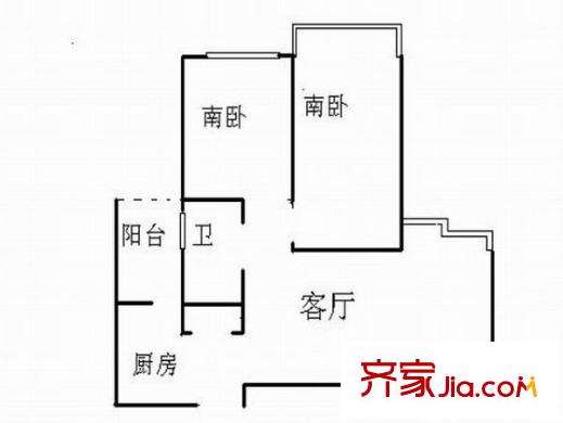 金龍公寓 2室 戶型圖