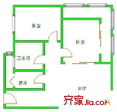 梅桂苑 2室 戶型圖