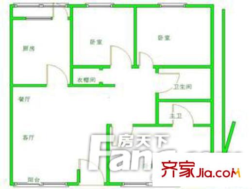 梅桂苑 3室 戶型圖
