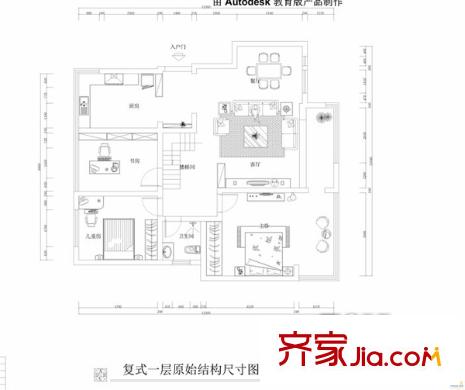 金星翡翠湖SOHO城 3室 戶型圖