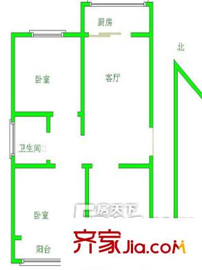 六建公司宿舍戶(hù)型圖戶(hù)型圖2 3室1廳1衛(wèi)1廚