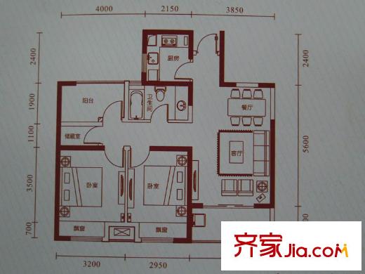 金輝悅府08#88平 2室1廳1衛(wèi)1廚
