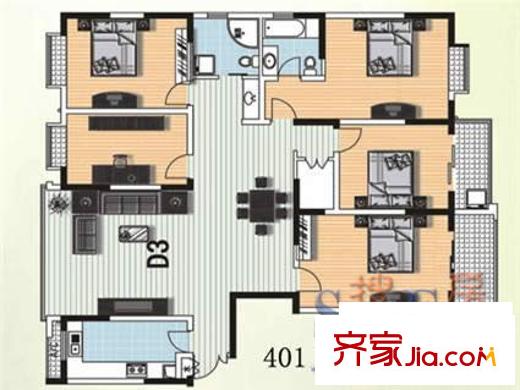 國(guó)軒假日 5室 戶型圖