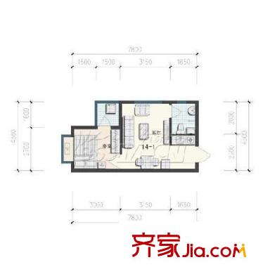 科學(xué)家園 1室 戶型圖