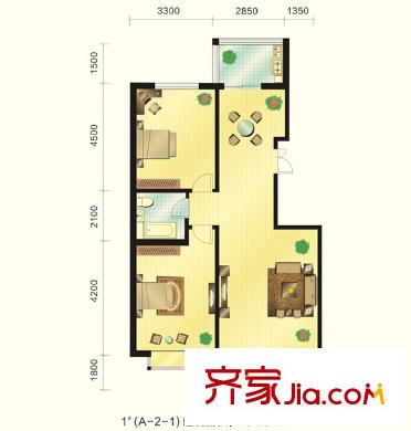 駿豪華庭 2室 戶型圖