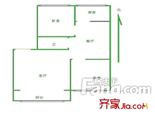 干警公寓戶型圖戶型圖3 2室2廳1衛(wèi)1廚