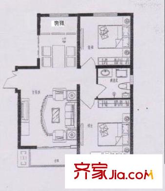 欣塘家園 2室 戶型圖